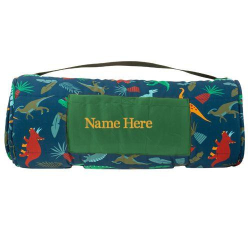 Stephen Joseph Child Nap Mat and Pillow Monogrammed- Dinosaur Design 