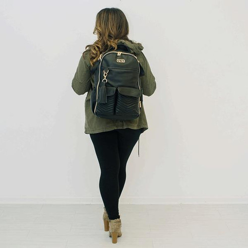 Itzy Ritzy Backpack Diaper Bag Black 