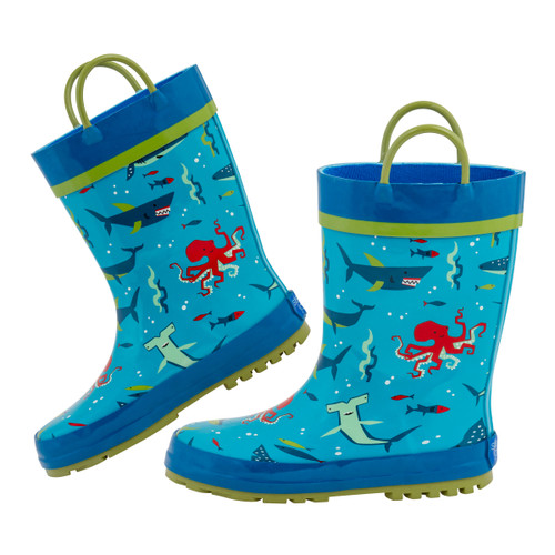 Shark pattern rainboots