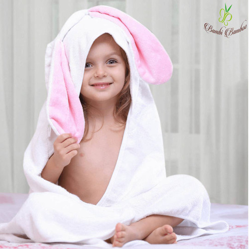 Toddler Bath Towel- Hooded Toddle/ Baby Bath towel with Bunny ears