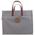 Grey monogrammed tote large in size and hight in quality