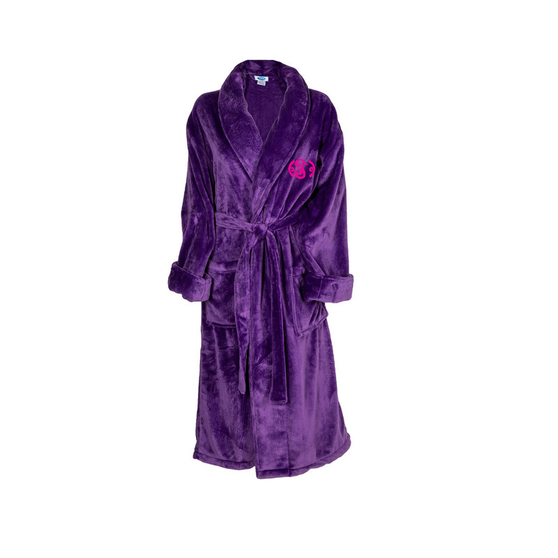 Personalized Plush Robe-Purple Monogrammed Robe