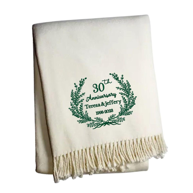 Wedding Anniversary Blanket - Lavington Designs LLC