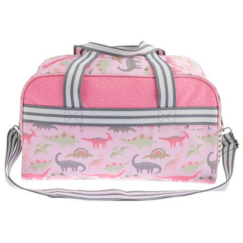 Stephen Joseph Dinosaur Duffle Bag in Pink 