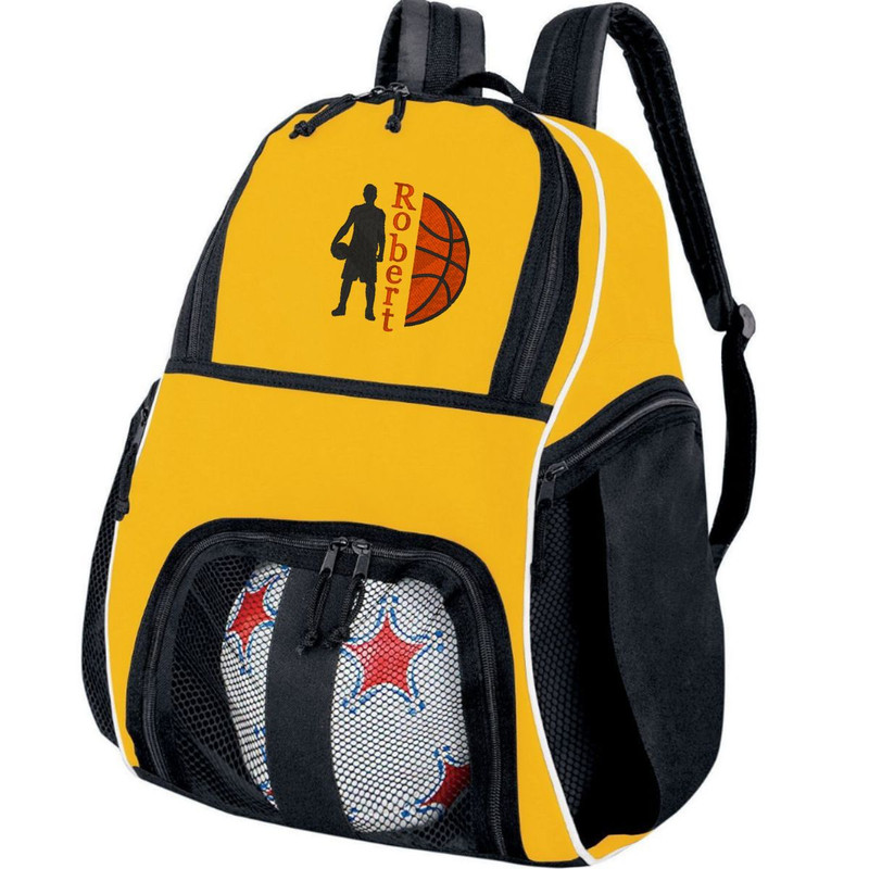 Basketball Ball Backpack personalized with embroidery