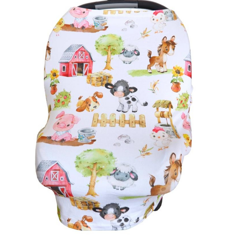 Car Seat / Nursing Cover
Farm Animal Printed Car Seat and Nursing Cover