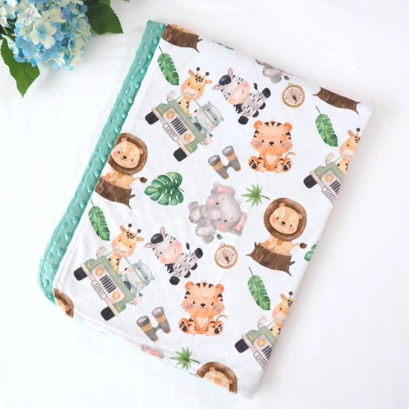 baby blanket Zoo Print