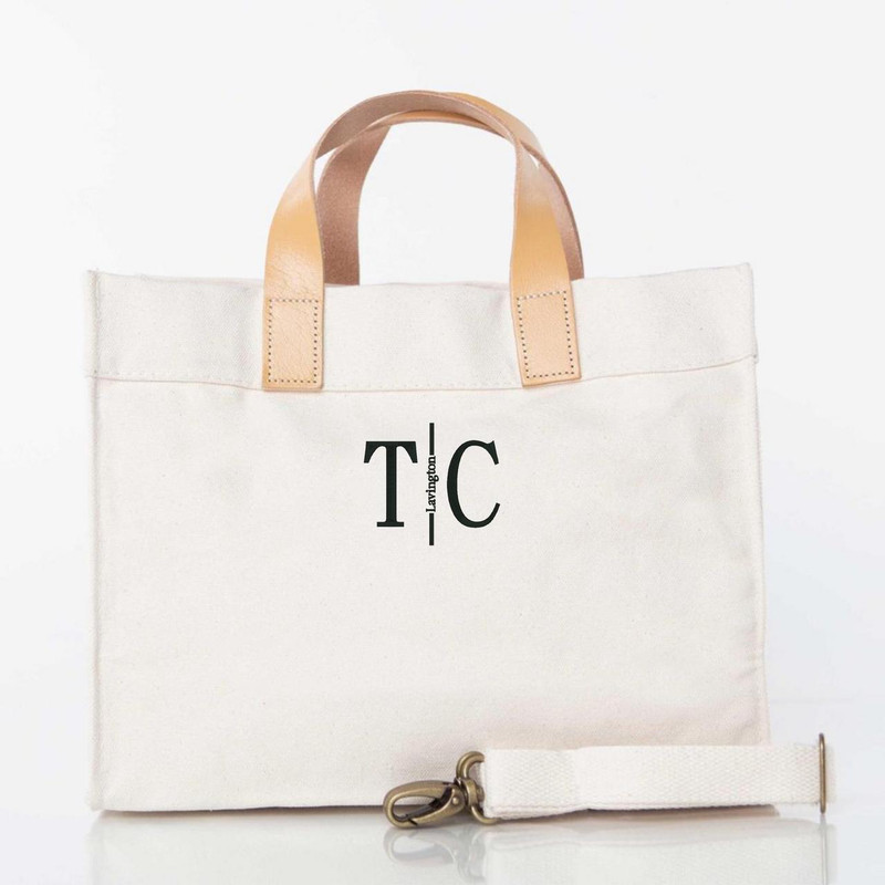 CB Canvas Bag With Strap Monogrammed 