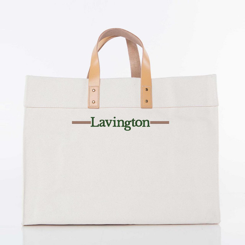 CB Large Personalized Canvas Tote Bag 