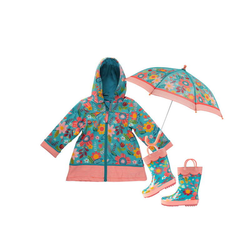 Toddler Girl Rain Coat Set by Stephen Joseph