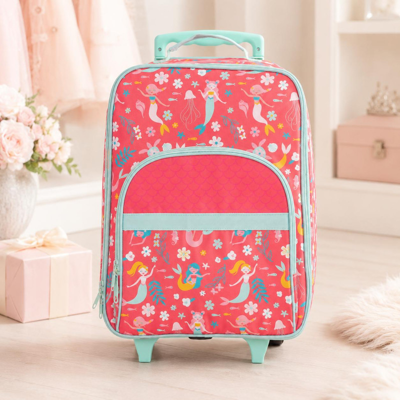 Stephen Joseph Personalized Mermaid Rolling Suitcase for Girls 