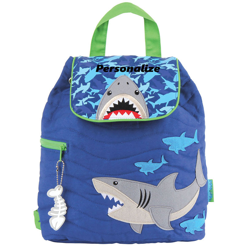 personalized quilt shark backpack