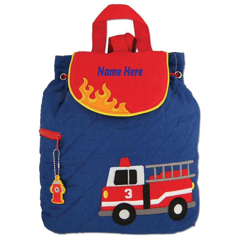 Stephen Joseph Fire Truck Quilted Backpack 