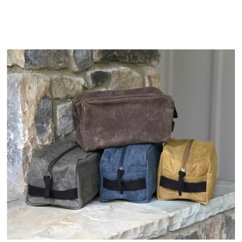 CB Waxed Canvas Plastic Lined Travel Kit 