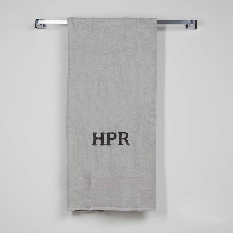 CB Bath Sheet Monogrammed Gray 