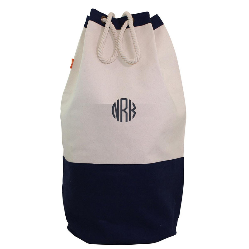 CB Monogrammed Laundry Duffel  Navy 