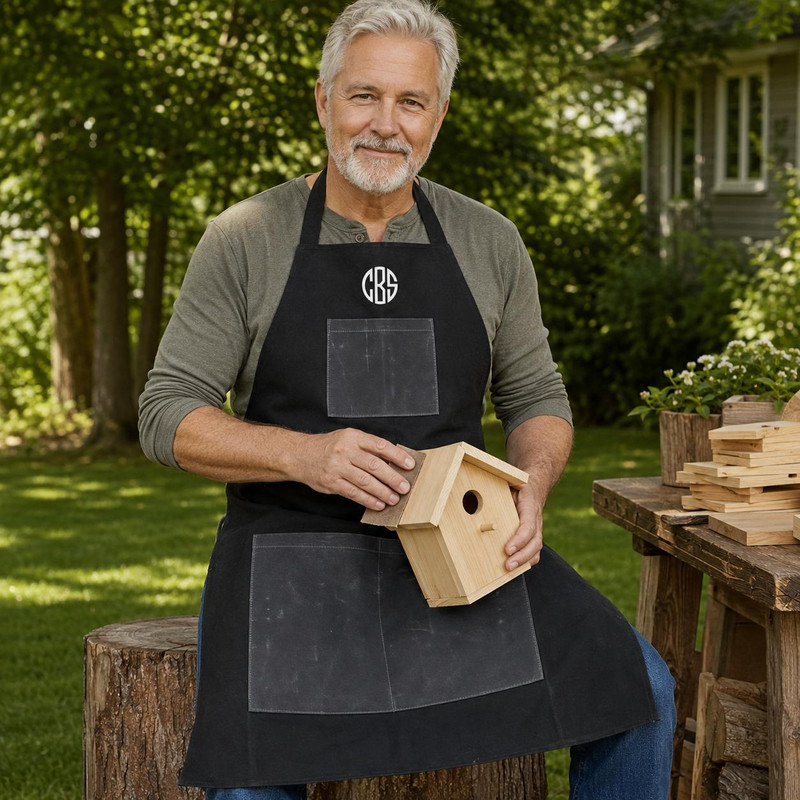 CB Personalized  Utility Apron-Black 