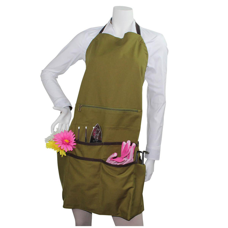CB Personalized  Utility Apron-Olive 