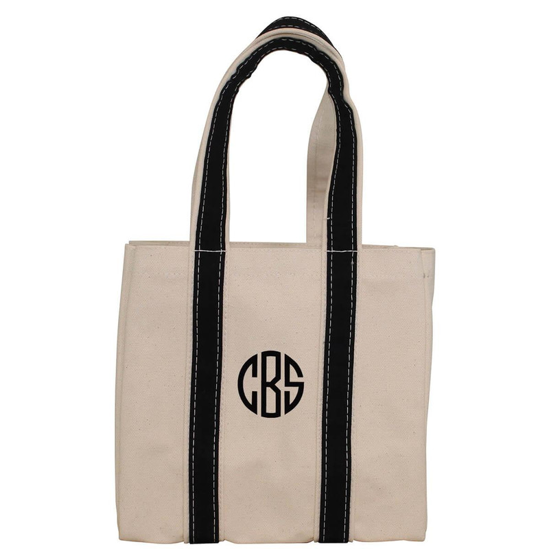CB Four Bottle Wine Tote Monogrammed - Black 
