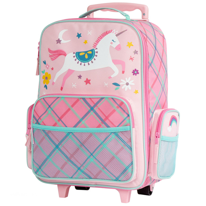 Personalized Pink Unicorn Kids Rolling Suitcase by Stephen Joseph