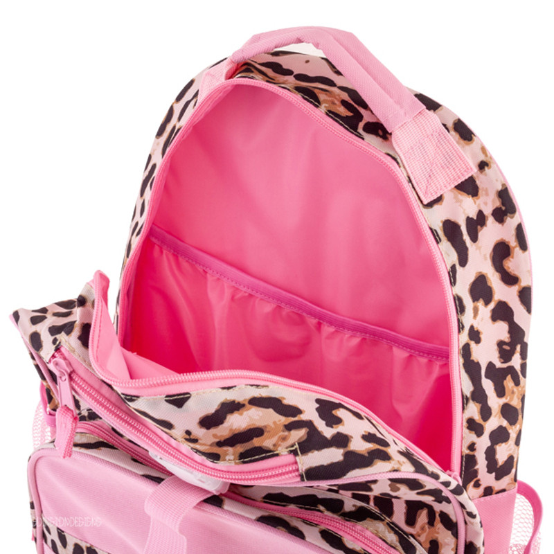 Pastel Pink and Blue Cheetah Pattern Backpack by Alexandra Str