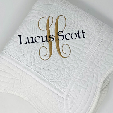 personalised cot quilt