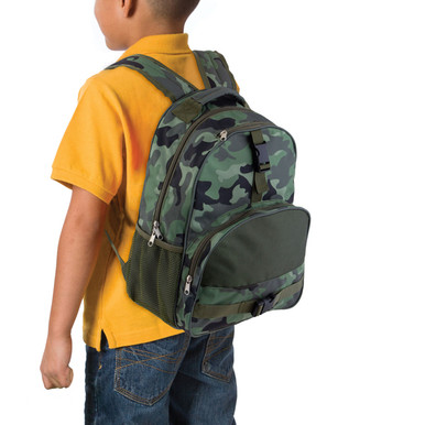 Monogrammed Camo Backpack, Embroidered Camouflage Bookbags