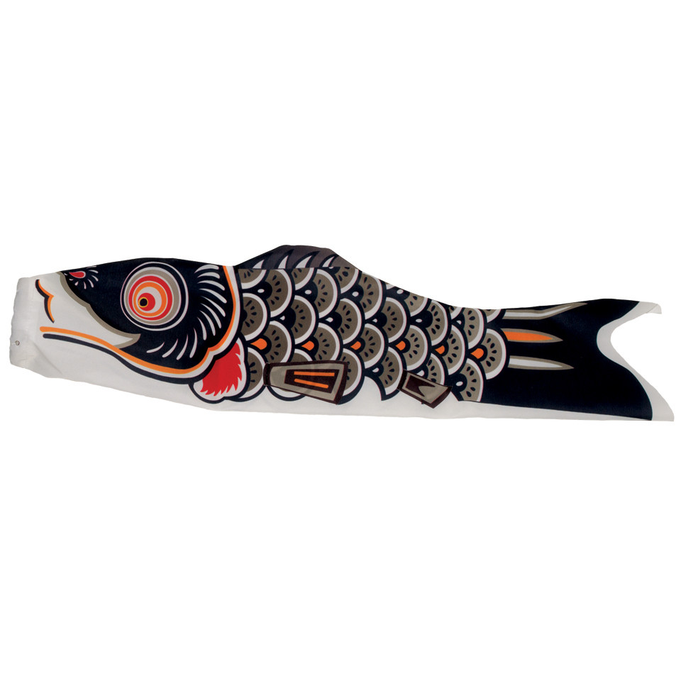 60-inch Black Koi Windsock - Kite Garden