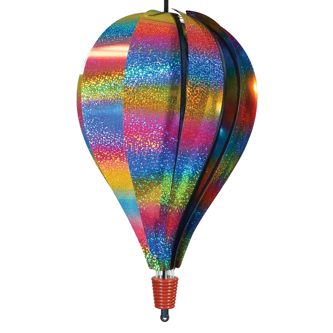 Rainbow Whirl 10-panel Hot Air Balloon Spinner - Kite Garden display picture 1