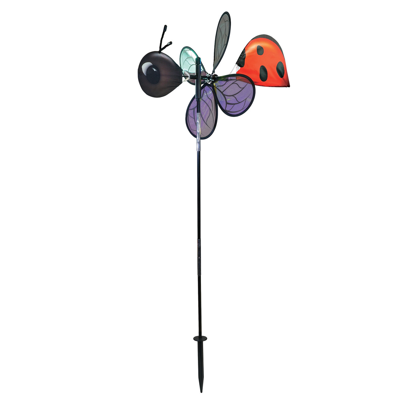 Pivoting Ladybug Spinner Kite Garden