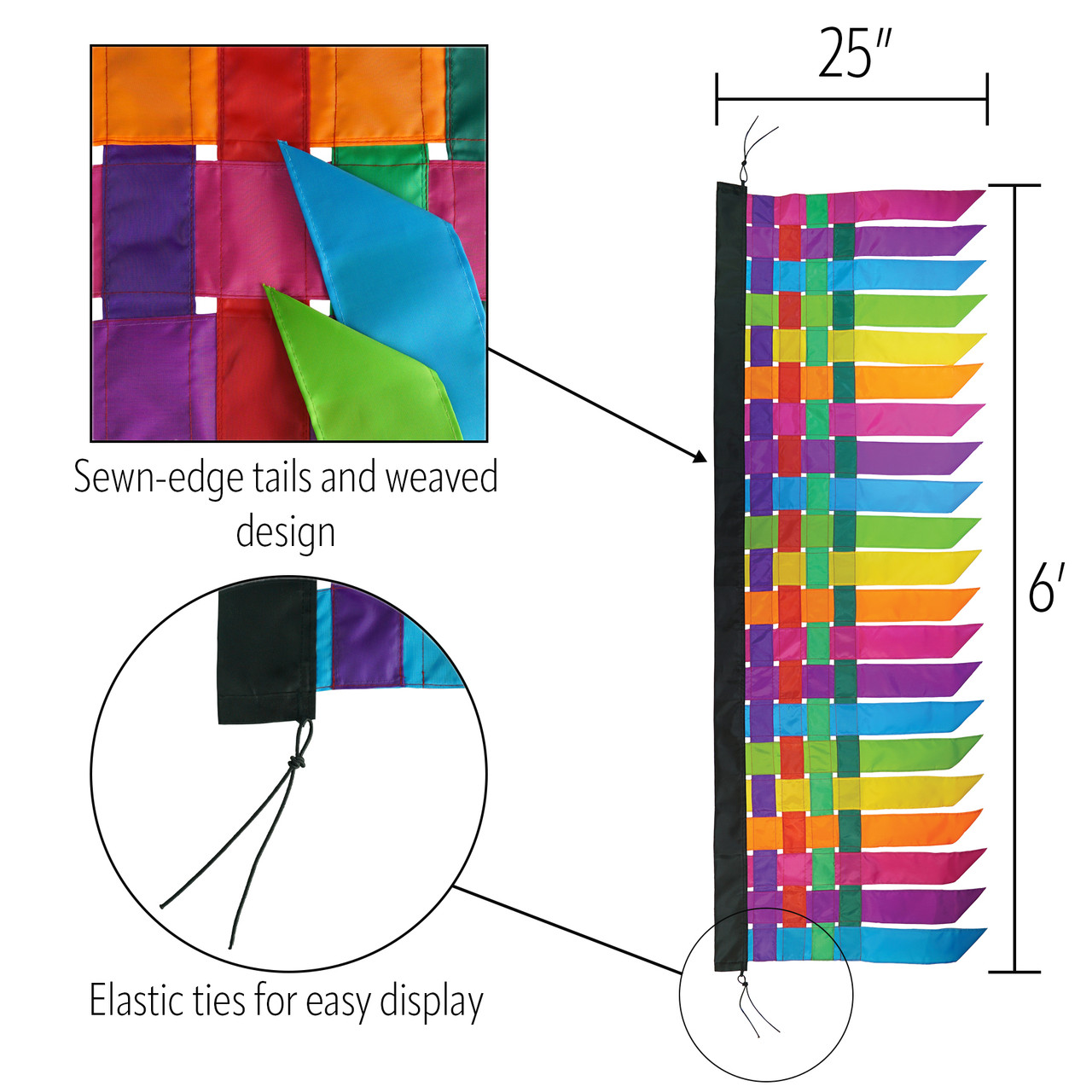 6 Foot Fiesta Weave Banner Colorful Garden Or Business Decor