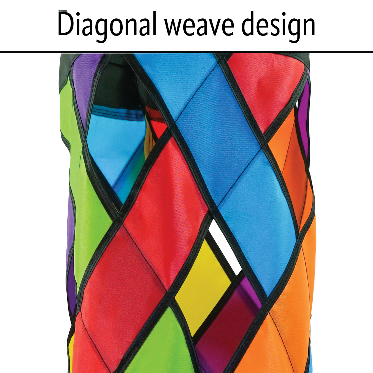 Fiesta Diagonal Weave 60 Windsock Colorful Garden Decor
