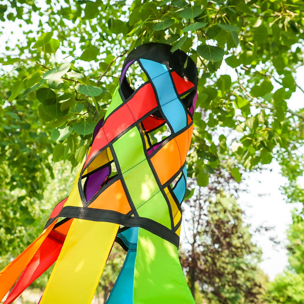 60 Inch Israel Jewish Windsock - Outdoor Garden Decor, Polyester, Colorful