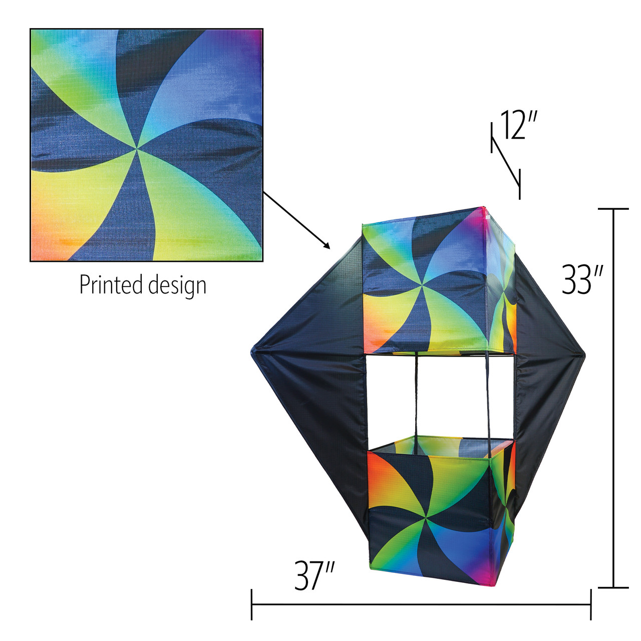 Aurora Winged Double Box Kite Kite Garden