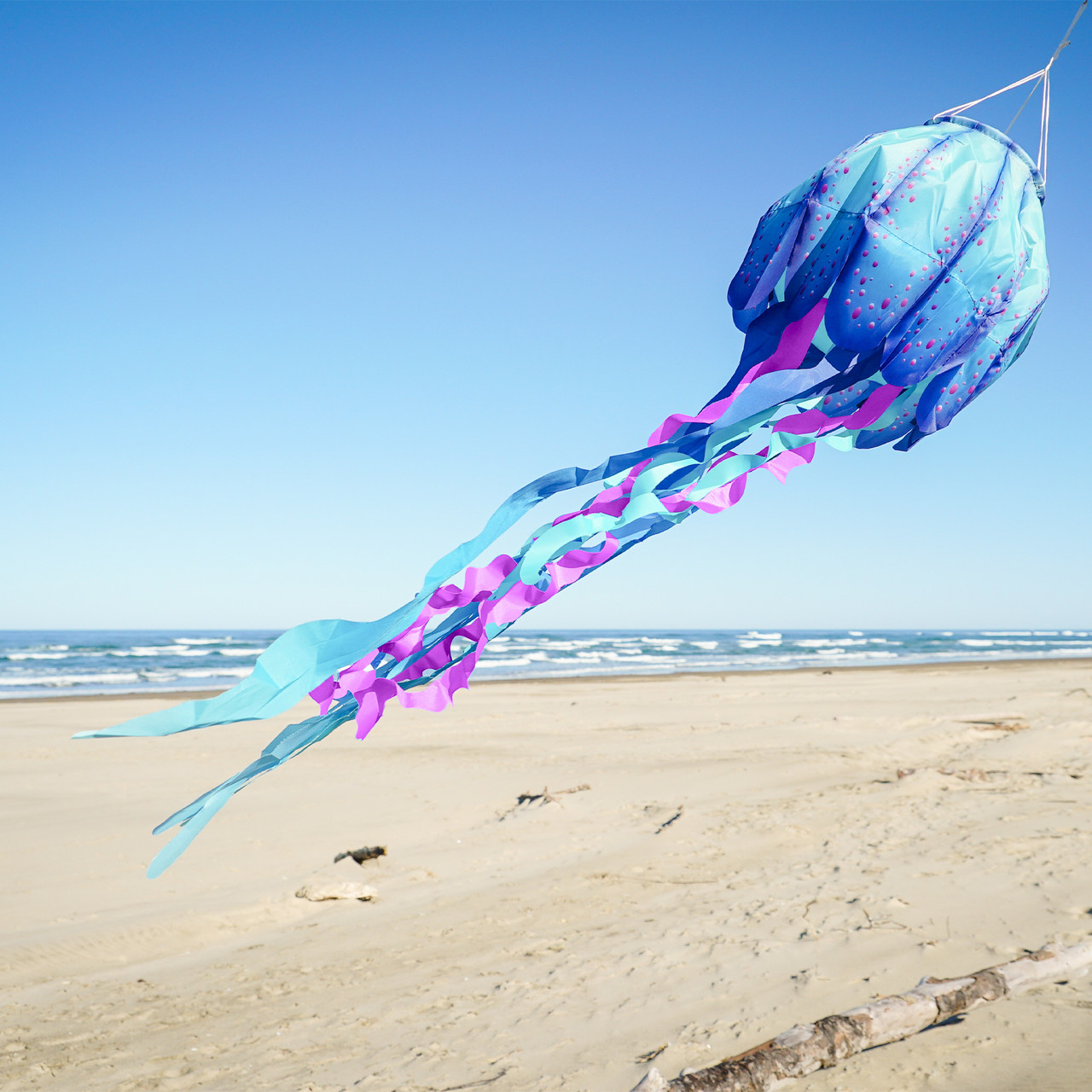 ジ*ユ様 jellyfish fan club 4cdbox 新品シールド　パワ 40-inch Teal Jellyfish 3D Windsock - Kite Garden