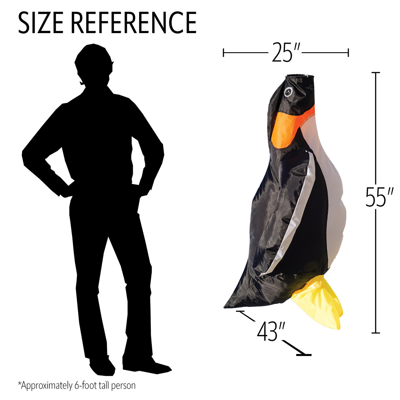 Penguin Big Breeze Windsock - Kite Garden