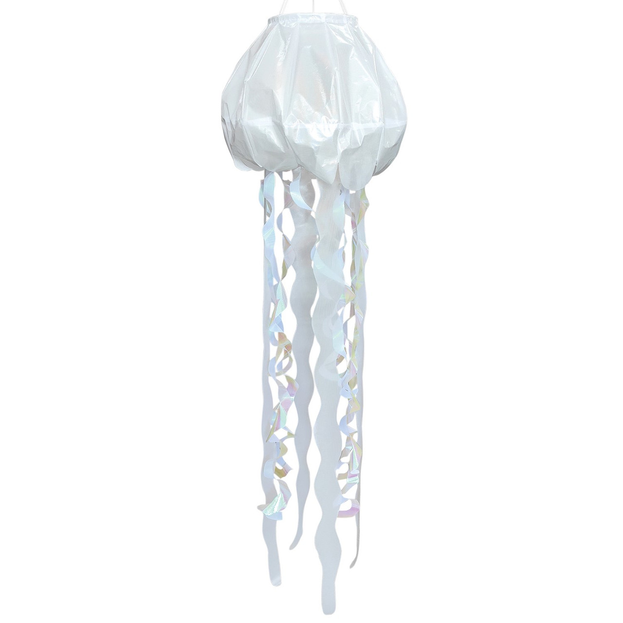 50-inch White Iridescent Jellyfish 3D Windsock - Kite Garden