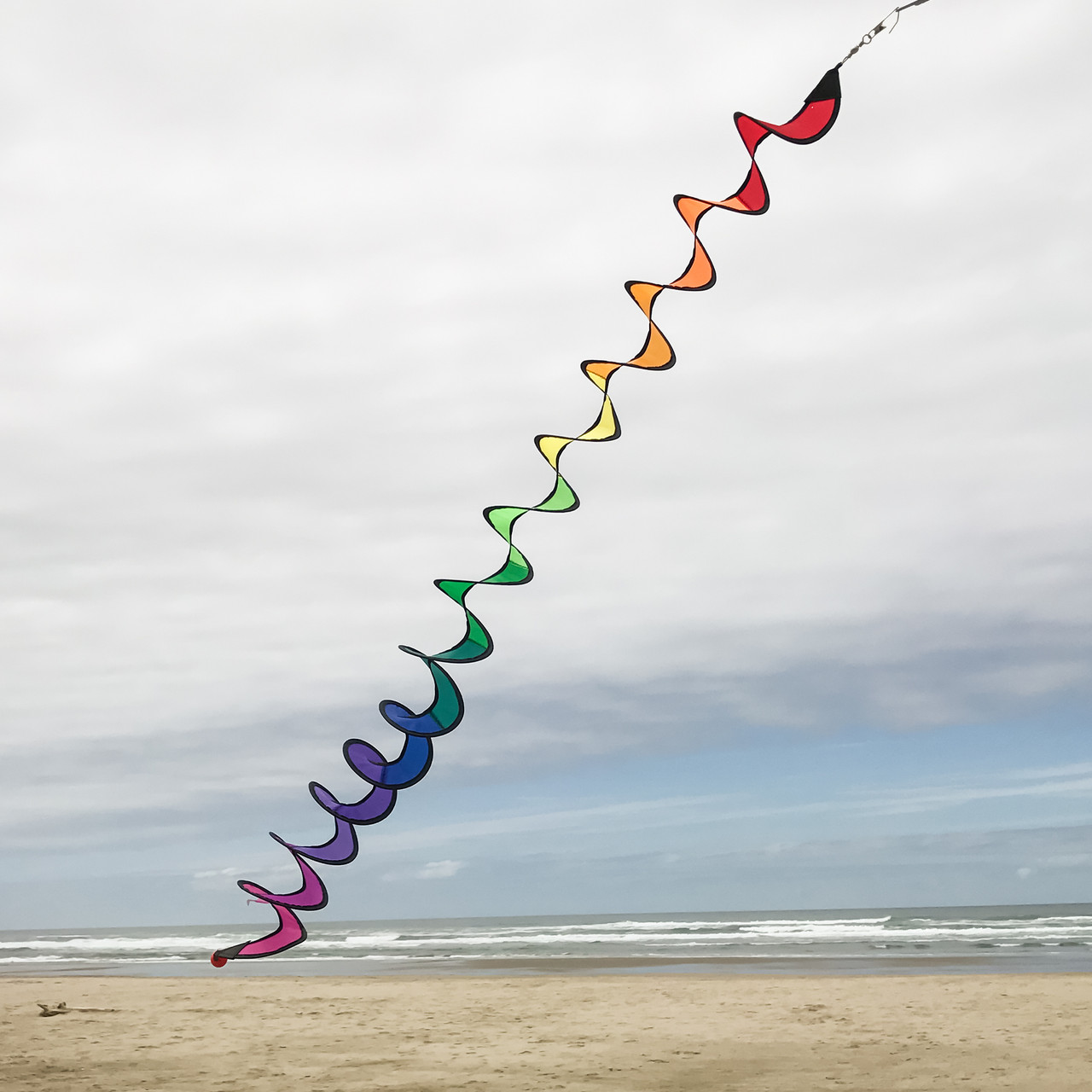 48-inch Rainbow Thin Curlie Wind Spinner - Kite Garden