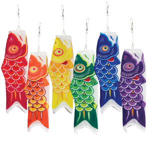 12-inch Koi Fish, 6PC Assorted Colors