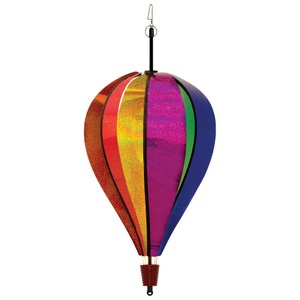 Rainbow Glitter 6-panel Hot Air Balloon Spinner