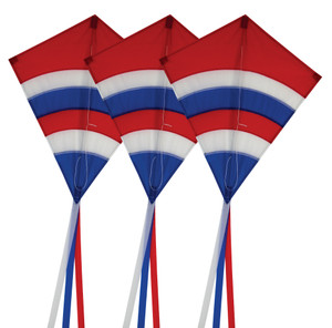 Diamond - 27" Patriotic Arch Kite (3-Pack)