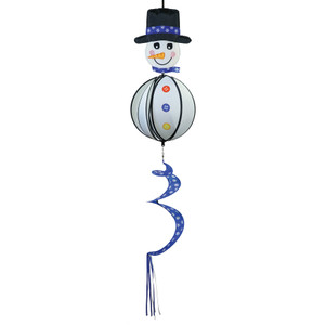 Snowman with Hat Hanging Ball Spinner