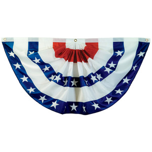 Blue Stripe Printed Bunting, 2' x 4' Blue Stripe Printed Bunting, 2' x 4'