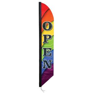 8-foot Heavy Duty Open Double-Sided Feather Banner 8-foot Heavy Duty Open Double-Sided Feather Banner