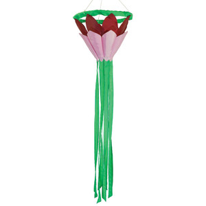Burgundy 38-inch Lotus Flower Windsock Burgundy 38-inch Lotus Flower Windsock