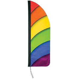 4-foot Heavy Duty Rainbow Double Sided Feather Banner 4-foot Heavy Duty Rainbow Double Sided Feather Banner