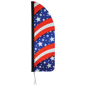 4-foot Heavy Duty Stars & Stripes Double Sided Feather Banner 4-foot Heavy Duty Stars & Stripes Double Sided Feather Banner