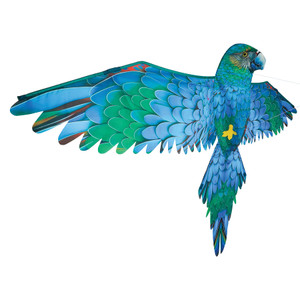 3D Blue Parrot Kite