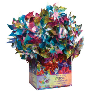 Rainbow Whirl 8-inch Pinwheel - 48 Piece Set
