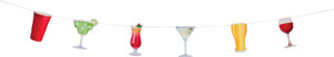 String of Drinks 5 O'Clock Festive String